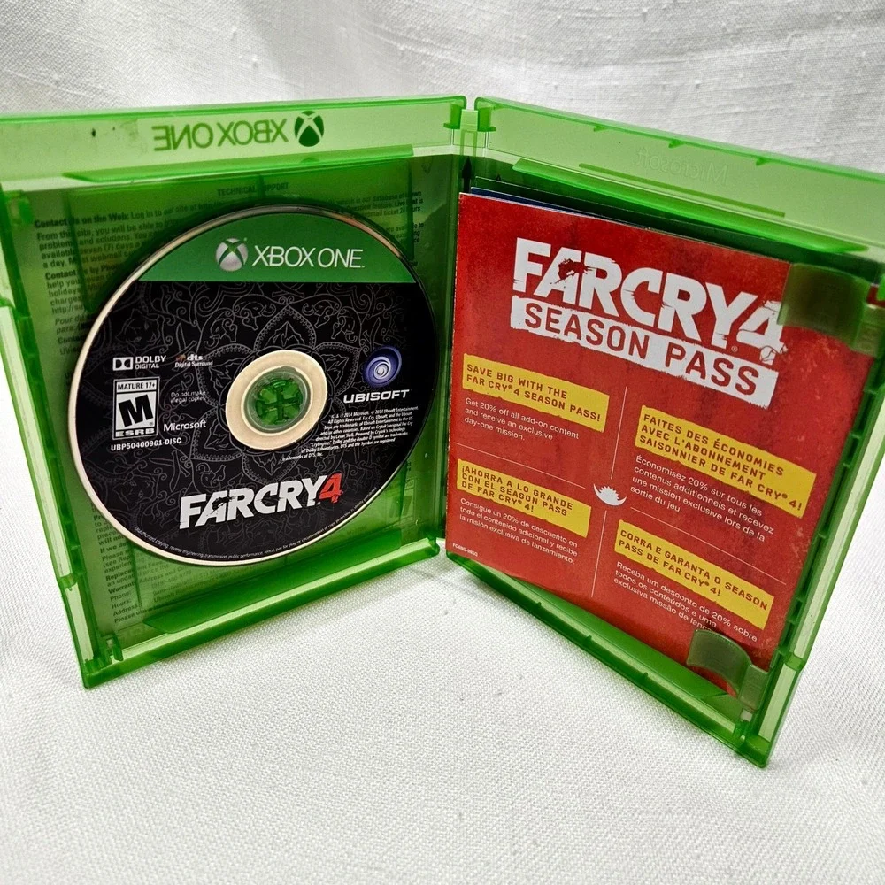 Ubisoft Far Cry 4 Video Game Xbox One OS Green Limited Edition Shooter FPS Kyrat